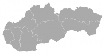  Carte magnétique de la Slovaquie, illustré, gris