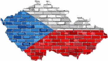  Carte magnétique de la Tchéquie, illustré, COLOREE