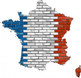  Carte magnétique France, illustré, COLOREE