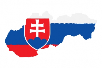  Carte magnétique de la Slovaquie, illustré, COLOREE