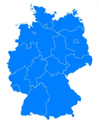 Carte magnétique de l'Allemagne, illustré, bleu