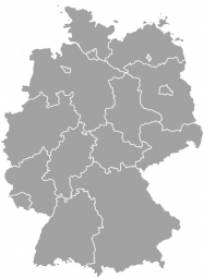  Carte magnétique de l'Allemagne, illustré, gris