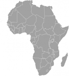  Carte magnétique de l'Afrique, illustré, gris