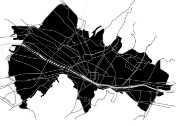  Carte magnétique de Florence, illustré, noir