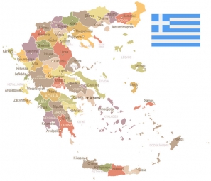  Carte magnétique de la Grèce, illustré, COLOREE