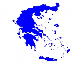  Carte magnétique de la Grèce, illustré, bleu