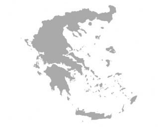  Carte magnétique de la Grèce, illustré, gris
