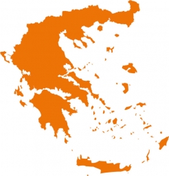  Carte magnétique de la Grèce, illustré, orange