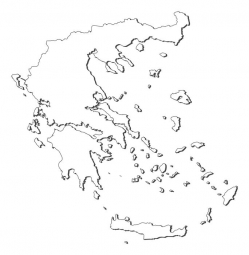  Carte magnétique de la Grèce, administrative, blanc
