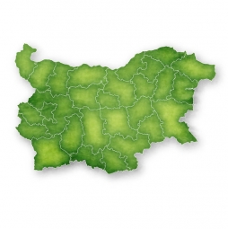  Carte magnétique de la Bulgarie, illustré, vert