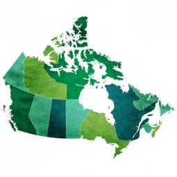  Carte magnétique du canada, illustré, vert