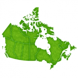  Carte magnétique du canada, illustré, vert
