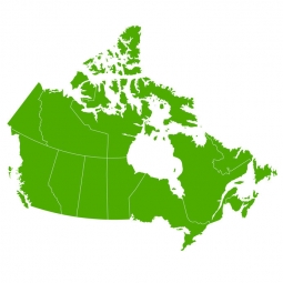  Carte magnétique du canada, illustré, vert