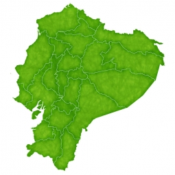  Carte magnétique de l'Equateur, illustré, vert