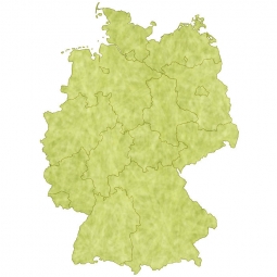  Carte magnétique de l'Allemagne, illustré, vert