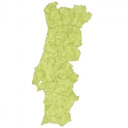  Carte magnétique du Portugal, illustré, vert