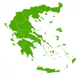  Carte magnétique de la Grèce, illustré, vert