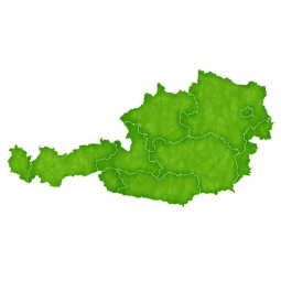  Carte magnétique de l'Autriche, illustré, vert