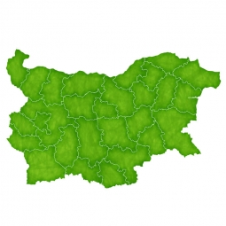  Carte magnétique de la Bulgarie, illustré, vert