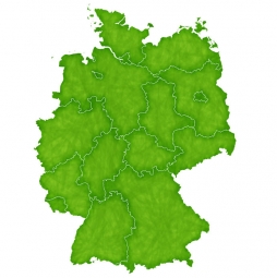  Carte magnétique de l'Allemagne, illustré, vert