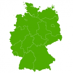  Carte magnétique de l'Allemagne, illustré, vert