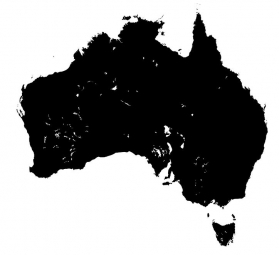 Carte magnétique de l'Australie, illustré, noir
