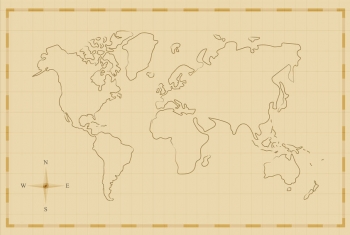  Carte magnétique du monde, aveugle