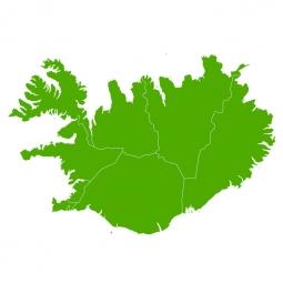  Carte magnétique de l'islande, illustré, vert