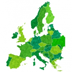  Carte magnétique de l'Europe, illustré, vert