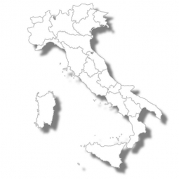  Carte magnétique de l'Italie, politique, aveugle
