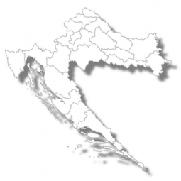  Carte magnétique de la Croatie, illustré, aveugle