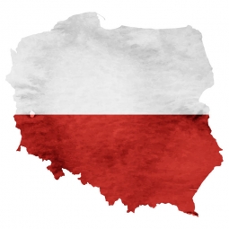  Carte magnétique de la Pologne, illustré, COLOREE