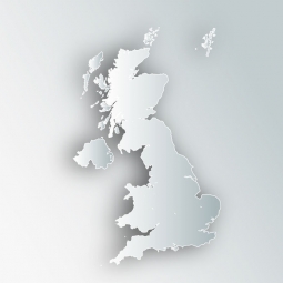  Carte magnétique d'Angleterre, illustré, blanc