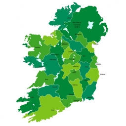  Carte magnétique de l'Irlande, illustré, vert