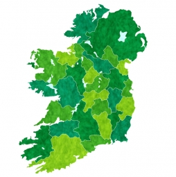  Carte magnétique de l'Irlande, illustré, vert