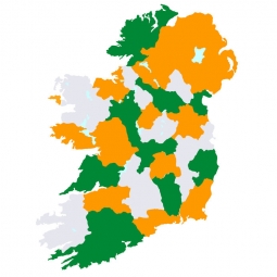  Carte magnétique de l'Irlande, illustré, COLOREE