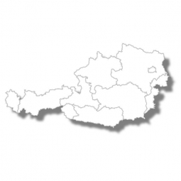  Carte magnétique de l'Autriche, illustré, aveugle