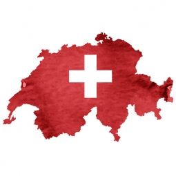  Carte magnétique de la Suisse, illustré, rouge