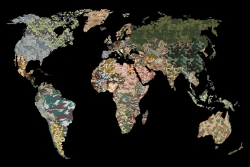  Carte magnétique du monde, illustré, COLOREE