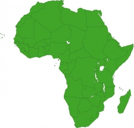  Carte magnétique de l'Afrique, illustré, vert