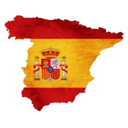  Carte magnétique de l'Espagne, illustré, COLOREE