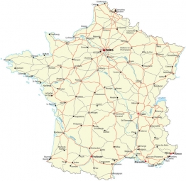  Carte magnétique France, illustré, COLOREE