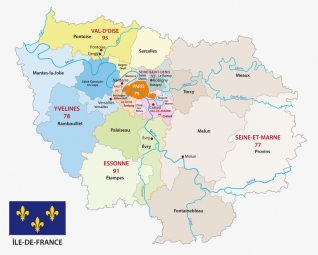  Carte magnétique France, administrative, COLOREE