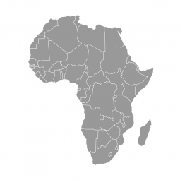  Carte magnétique de l'Afrique, illustré, gris