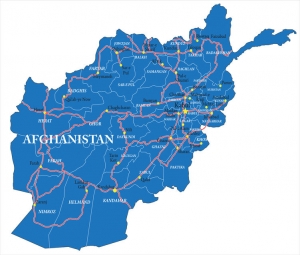  Carte magnétique de l'Afghanistan, illustré, bleu