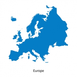  Carte magnétique de l'Europe, illustré, bleu