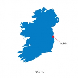  Carte magnétique de l'Irlande, illustré, bleu