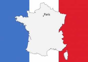  Carte magnétique France, illustré, COLOREE