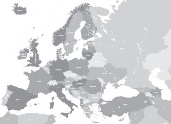  Carte magnétique de l'Europe, illustré, gris