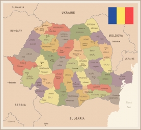  Carte magnétique La Roumanie, vintage, COLOREE